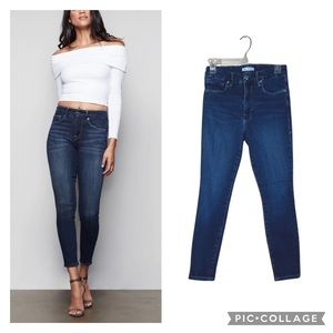 Good American Good Legs Crop Dark Wash Skinny Jeans Size 6/28”